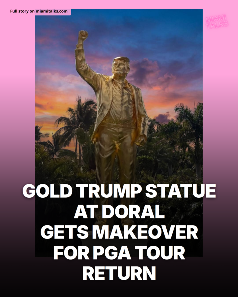 Gold Trump Statue at Doral Gets Makeover for PGA Tour Return
