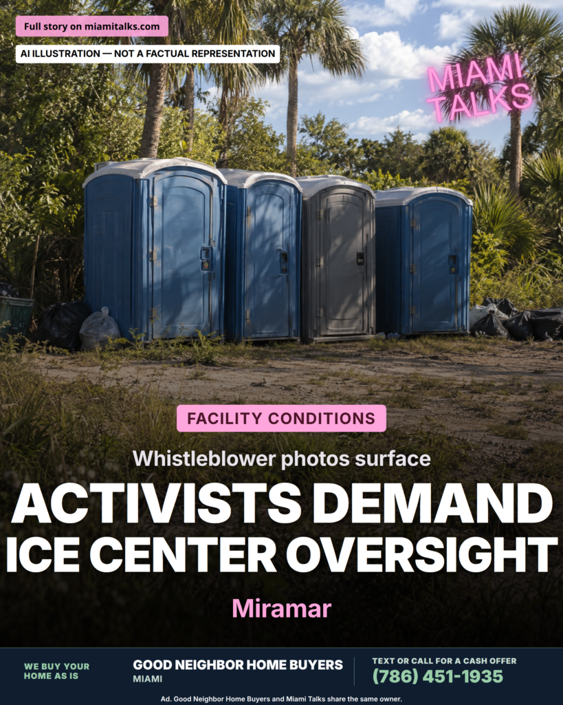 Activists Demand Oversight of ICE Processing Center in Miramar Amid Allegations of Poor Conditions