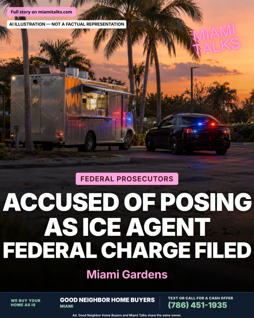 Colombian National Arrested in Miami Gardens for Allegedly Posing as ICE Agent to Extort Food Truck Worker
