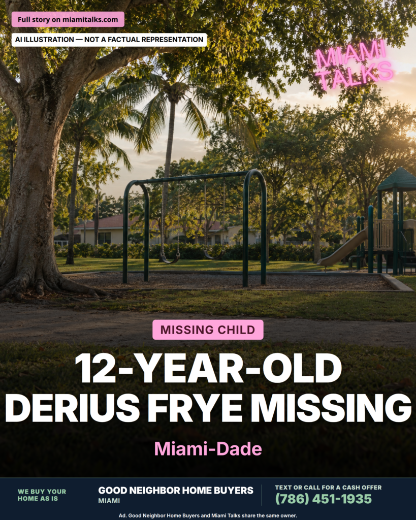 Miami-Dade Sheriff's Office Searching for Missing 12-Year-Old Derius Frye