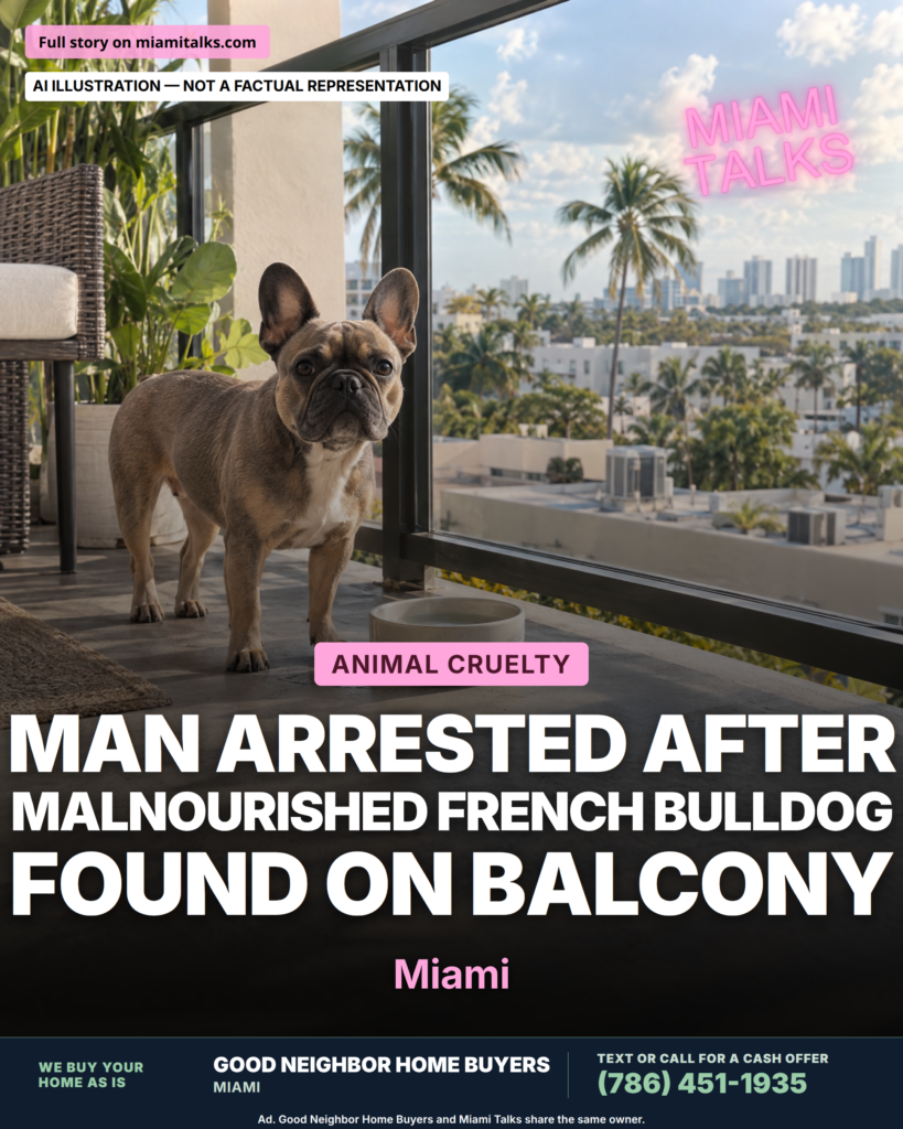Miami Man Arrested After Malnourished French Bulldog Found on Balcony
