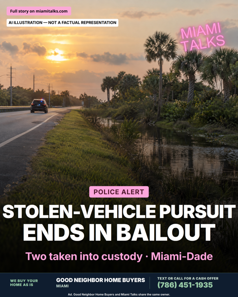 Stolen-Vehicle Pursuit Ends in Bailout in Northwest Miami-Dade