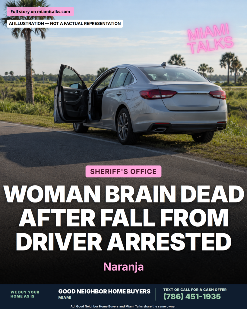 Woman Left Brain Dead After Falling From Moving Car in Naranja; Driver Arrested
