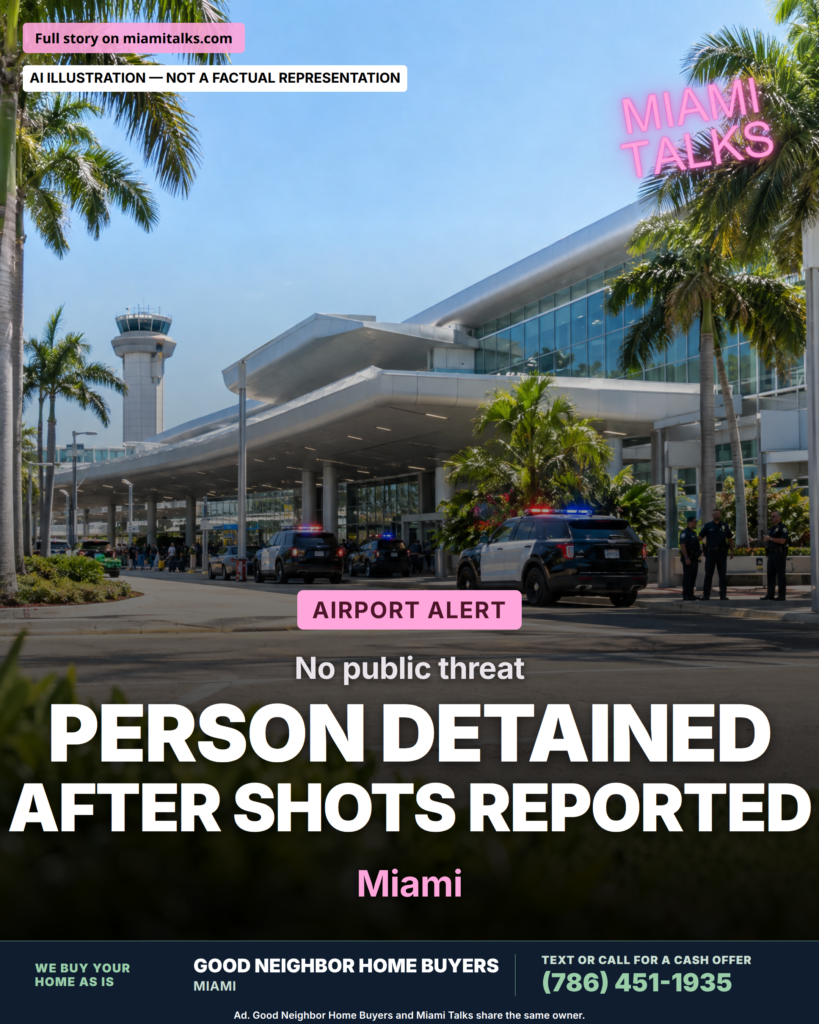 Person detained after reported shots fired at Miami International Airport