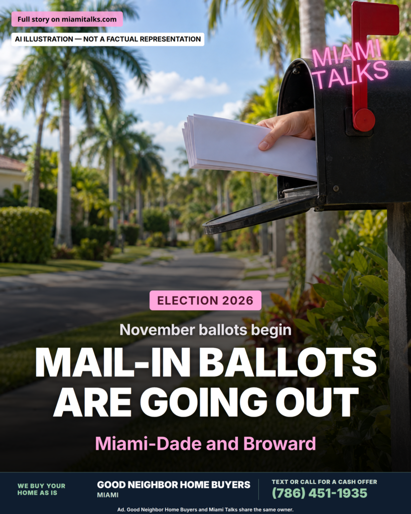 South Florida Mail-In Ballots for November 2026 General Election Now Being Sent to Voters