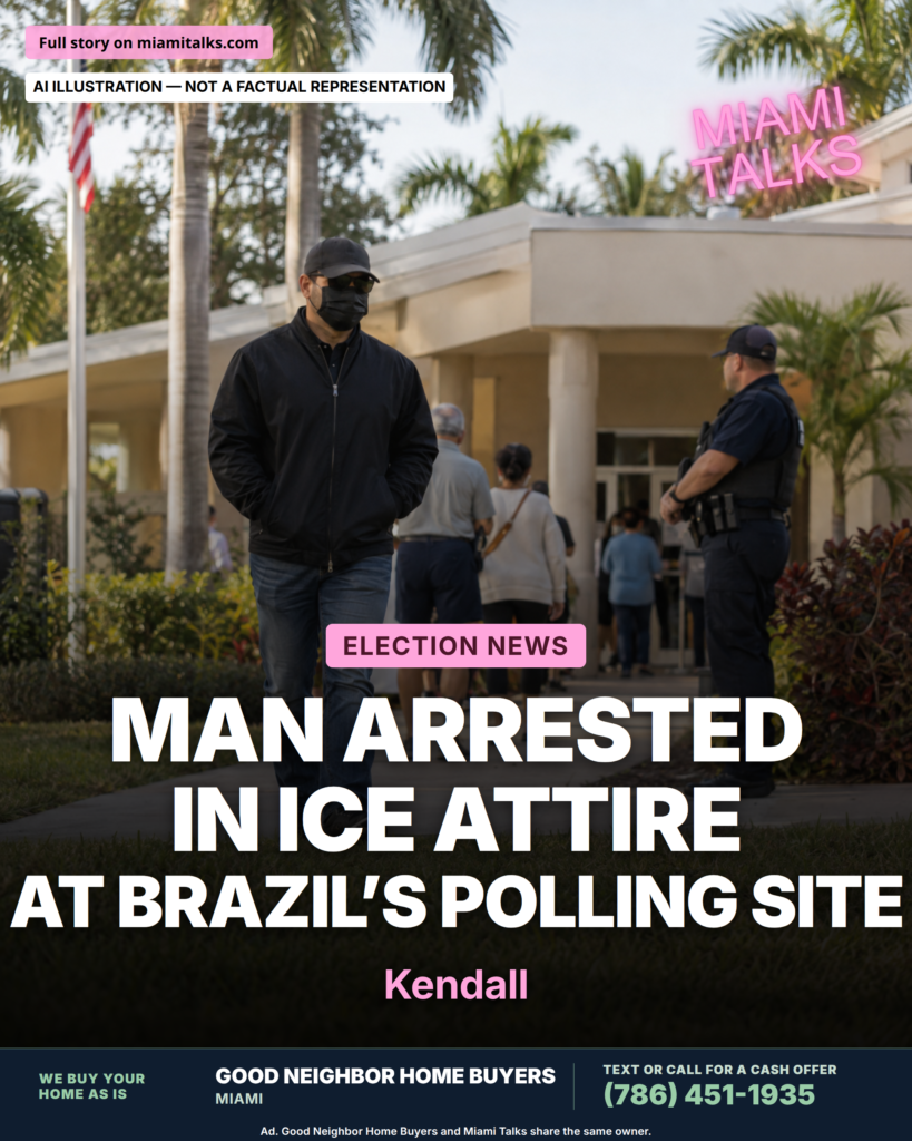 Man Arrested After Wearing ICE Attire at Kendall Brazil Voting Site