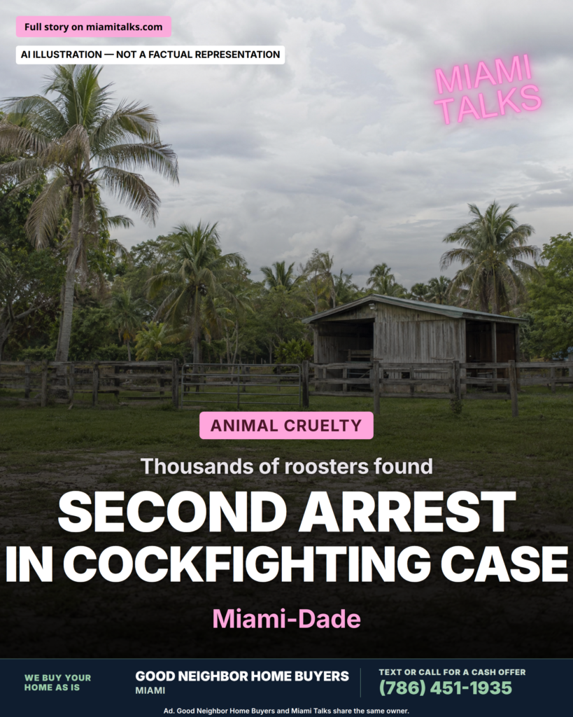 Second Arrest Made in Miami-Dade Cockfighting Investigation at Horse Country Property